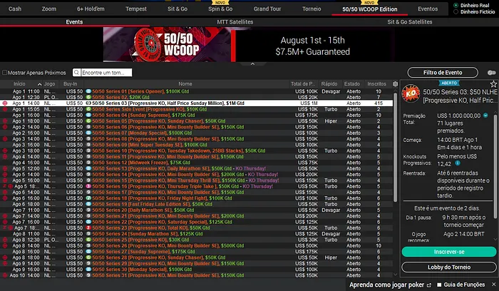 50/50 WCOOP Edition