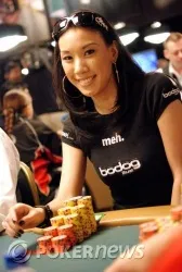 The always-stylish Evelyn Ng, poised for a deep run in the Main Event