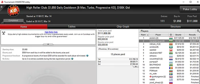 Lobby de poker da PokerStars