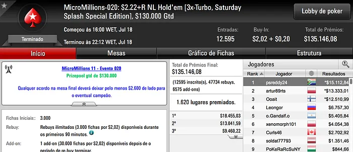 Mais Um Dia De MicroMillions Mais Mesa-Finalistas 104
