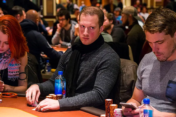Mike Del Vecchio deep in the 2017 WPT Five Diamond