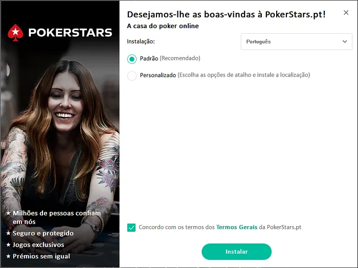 Passos para instalar software da PokerStars.pt no computador