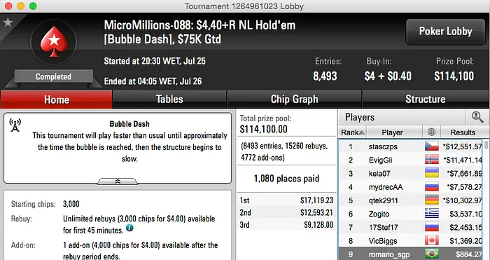 Prata e Bronze em Dia sem Cravadas no MicroMillions XI 109