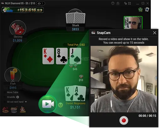 GGPoker SnapCam Daniel Negreanu