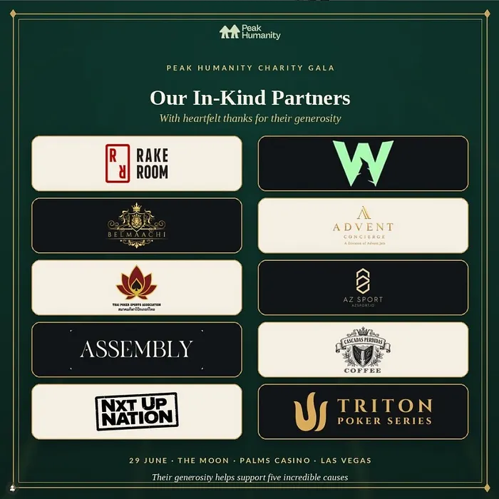 Peak Humanity Charity Gala sponsors