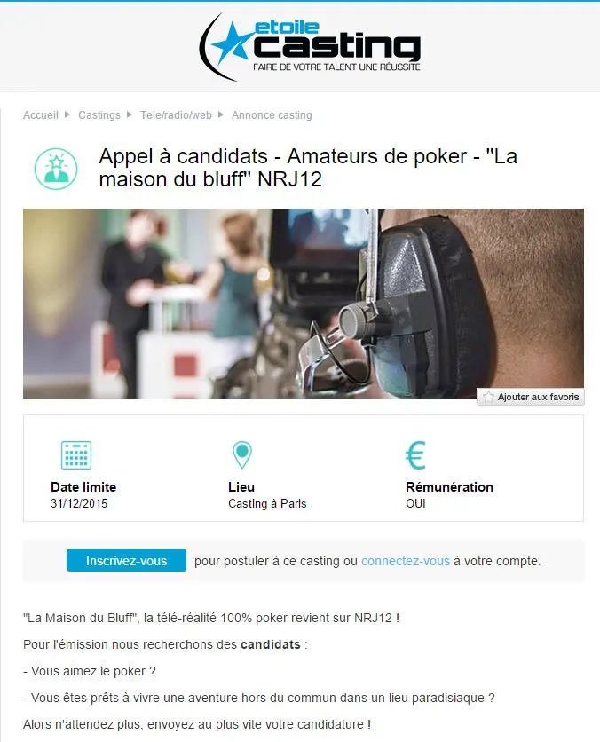 L'annonce du Casting