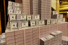 Large stack of bank notes