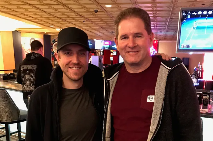Andrew Neeme with MUG follower Brian Stafford