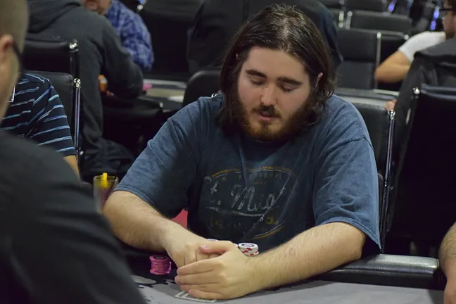 Day 1b chip leader Mathieu Massicotte-Lecompte
