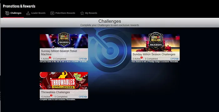 PokerStars Rewards REcompensas