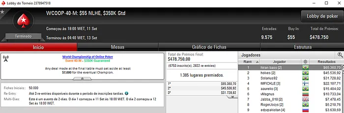 Três Títulos Brasileiros no WCOOP do PokerStars 101