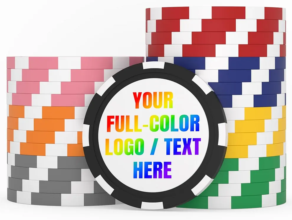 conjunto de fichas de poker personalizadas