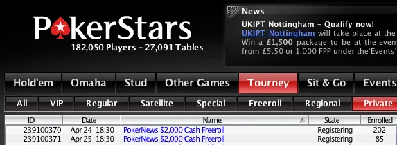 ,000 Cash Freerolls Exclusivos para Jogadores PokerNews na PokerStars 101