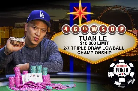 WSOP - jour 7 : Back to back pour Tuan Le, Michel Leibgorin 2e à 15 left de l'Event #8 0001