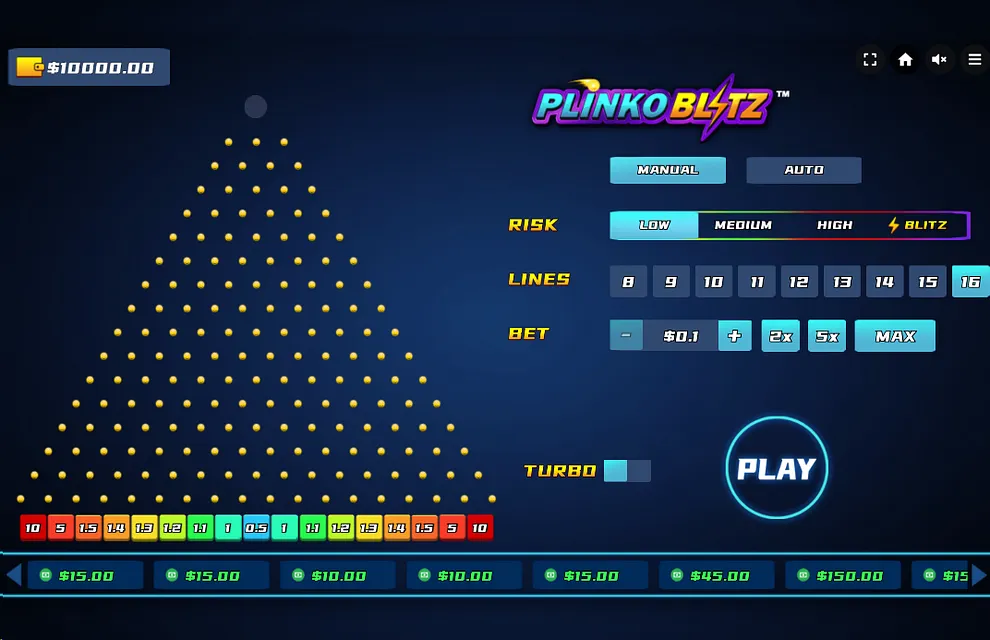 Plinko Blitz game screenshot