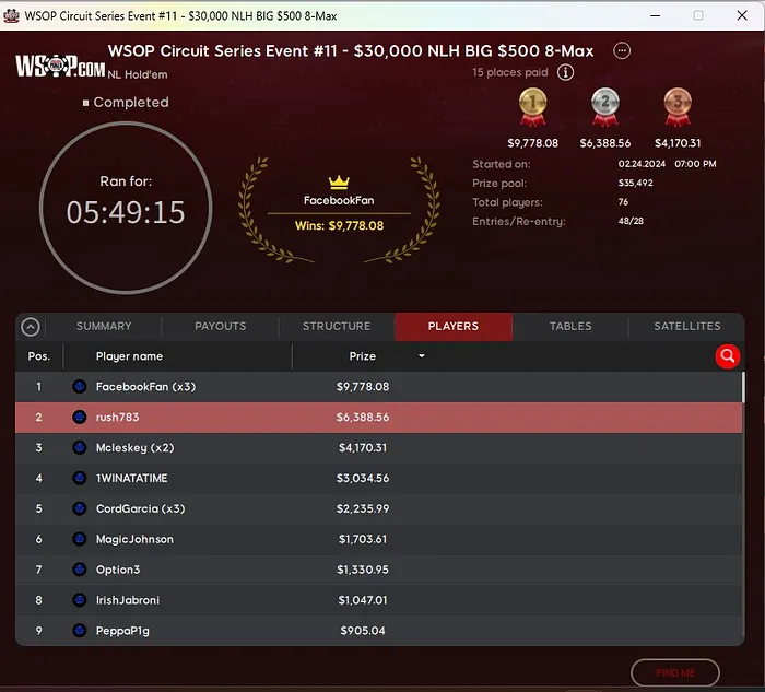 Ari Engel WSOP Circuit