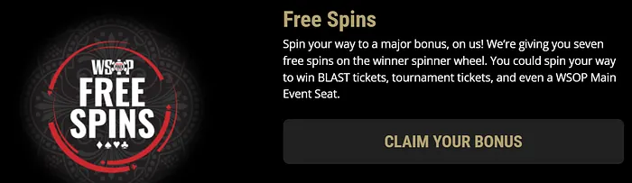 WSOP.com Free Spins Bonus
