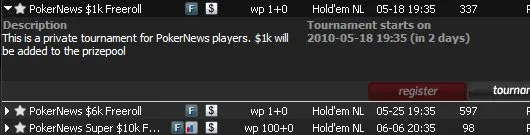 Freerolls Winner Poker de 1k$, 6k$ et 10k$ pendant les ECOOP VI 101
