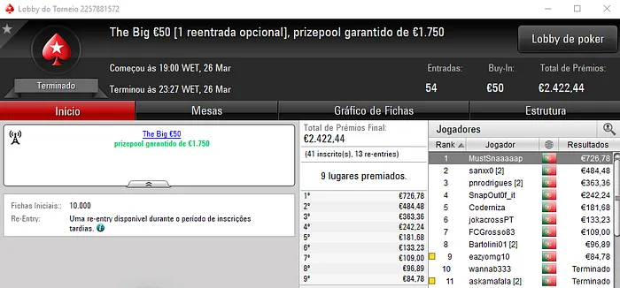 jensjensen4 Conquistou o The Hot BigStack Turbo €50 & Mais 103