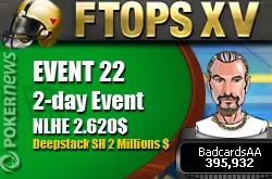 Dimanche 21 février Raj 'BadcardsAA' Vohra a triomphé dans le 2-Day Event #22 à 2.620$ des FTOPS XV sur Full Tilt Poker.