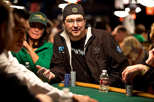 Phil Hellmuth on Day 1.