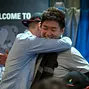 Bryan Huang hugged by Jordan Westmorland