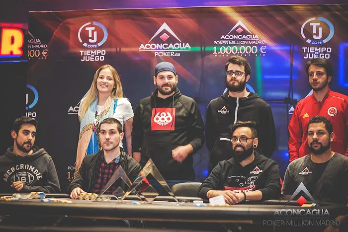 Mesa Final do Main Event do Aconcagua Poker Million Madrid