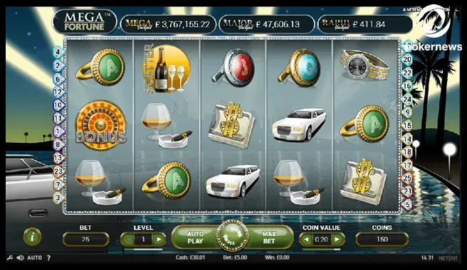 Mega Fortune slot screenshot