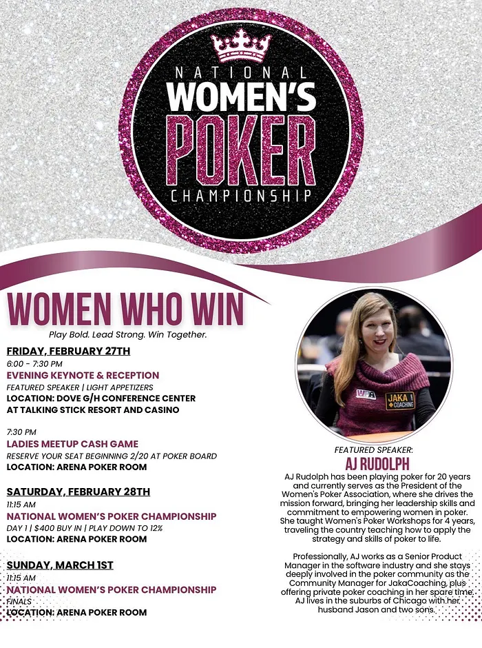 Talking Stick to Host National Women’s Championship at End of February; AJ Rudolph Keynote... 102