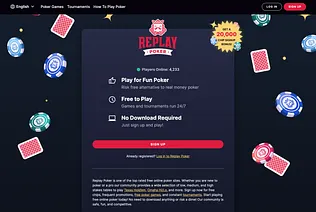 This is Replay Poker homepage