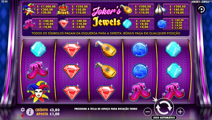 Jokers Jewels slot dinheiro real Portugal