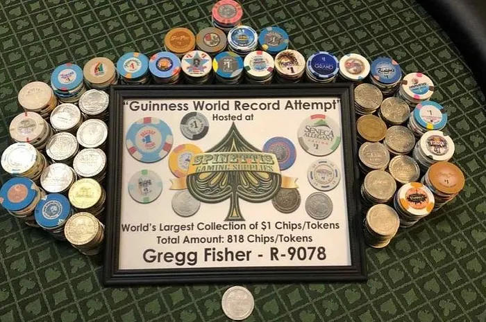Gregg Fisher is attempting to set a Gunniess World Record for largest casino chip collection