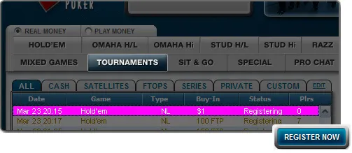 K Daily Dollar na Full Tilt Poker 101