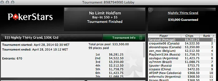 Veio Todo e com Juros - Dia de Sonho na PokerStars 106