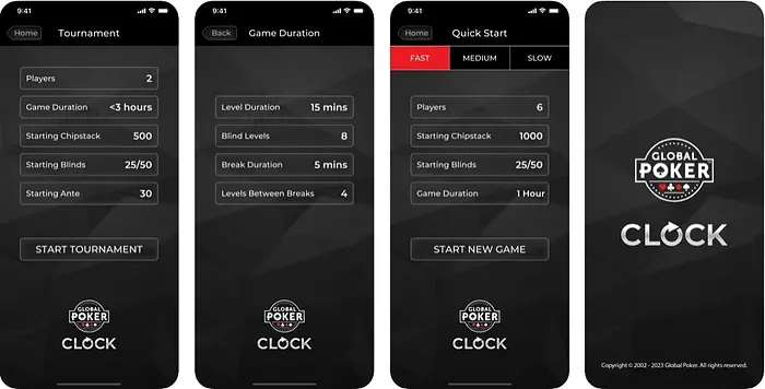 Aplicação Global Poker Clock