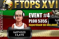Full Tilt Online Poker Series FTOPS XVI : Samedi 24 avril, '-BeatMe79-' a remporté l'Event #4 PLO à 535$ (400.000$ garantis).