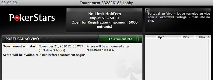 Portugal ao Vivo - Hoje às 21:30 Joga-se na PokerStars 102