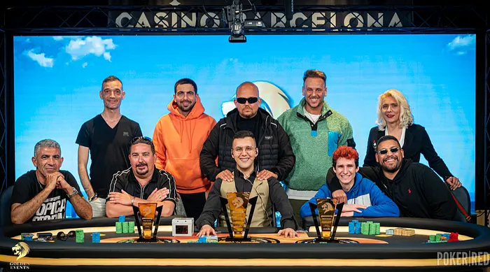 Mesa final do Main Event do Golden Poker Championship Barcelona