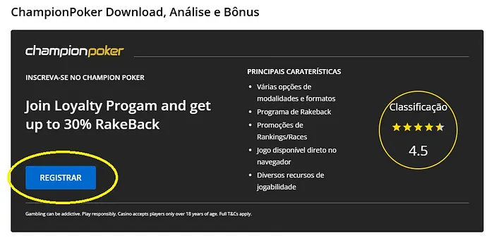 ChampionPoker download baixar