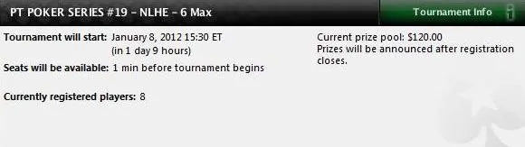 NLHE 6-Max é a última etapa do PT Poker Series antes dos Mains 102