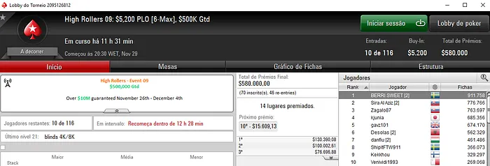 tjbentham e Pedro Madeira Recebem Prêmios no High Rollers do PokerStars 103