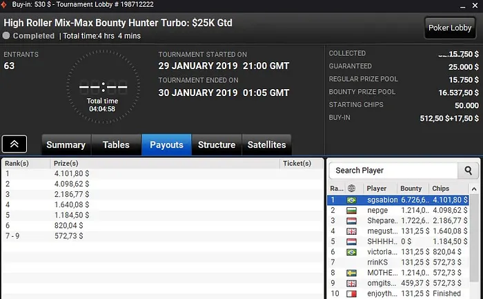 Lobby de poker do partypoker