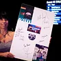 Linda with her WSOP memory wall