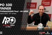 APO 500 Club Circus : La Victoire et le Package WPT pour Paul de Thomassons !