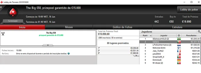 poxinhaxx Vence o Uppercut €20; maroso.pt Ganhou o Ultra KO €20 & Mais 103