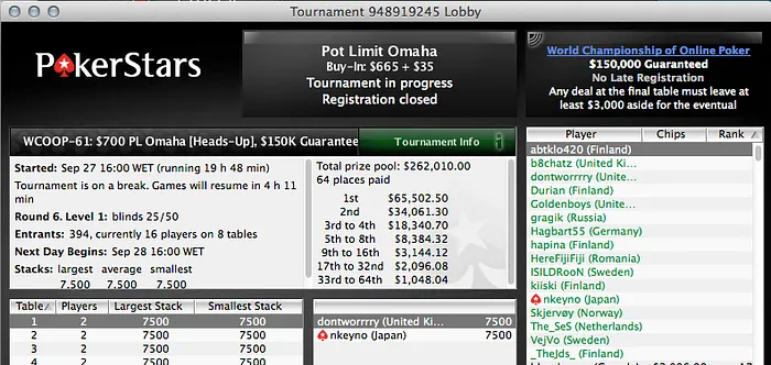 Skyboy e Sousinha no Dia 2 do WCOOP #62 - 7k Up Top! 102