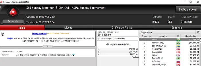 ivan limeira e Ihrvini com os Maiores Prêmios de Domingo no PokerStars 102