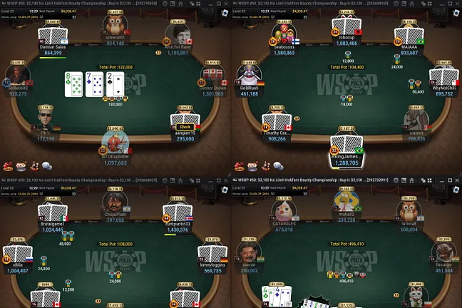 Event 50 Final Four Tables