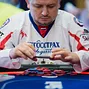 Andrey Lobzhanidze takes a pic of his chips