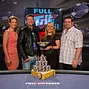 UKIPT President Kirsty Thompson presents Alan Gold with his Winners Trophy - joined by Rebecca McAdam & Fintan Gavin